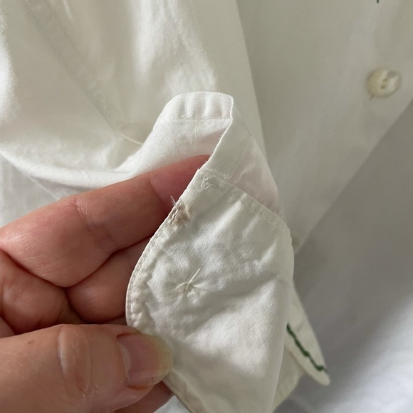 "Garden Script" Banana Republic Button-Down Hand-Painted Floral Shirt - Picture 9 of 11